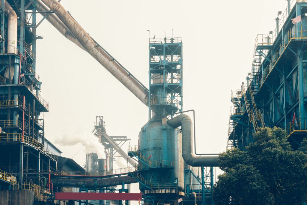 interior view of a steel factory interior view of a steel factory